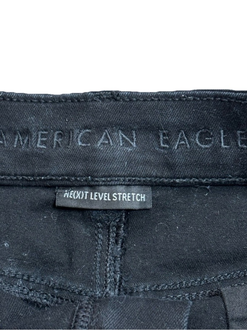 American Eagle Outfitters Women’s Curvy High Rise Jegging Jeans Black Distressed - Picture 5 of 8